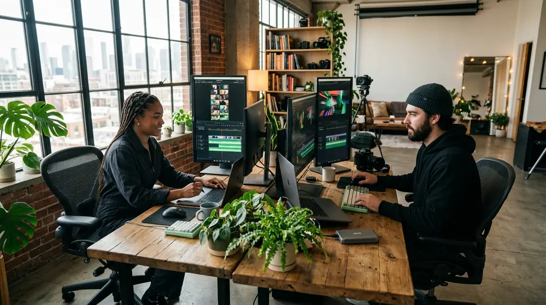 EditCap Modern Video Editing Workspace